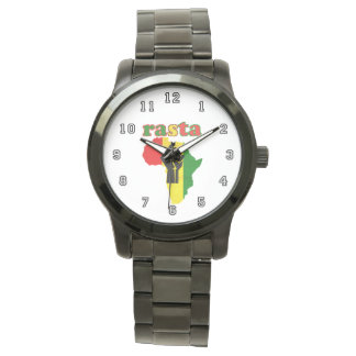 Montre Rasta, Black Power Fist over Africa White