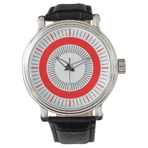 Montre Rayons concentrés - Rouge
