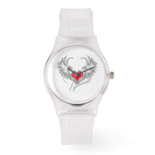 Montre Red Angel Coeur avec ailes