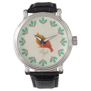 Montre Red Bird et Holly Berries