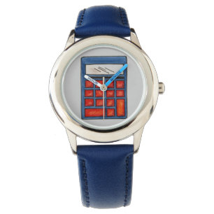 Montre Red Blue Math Enseignant Mathématiques Calculatric
