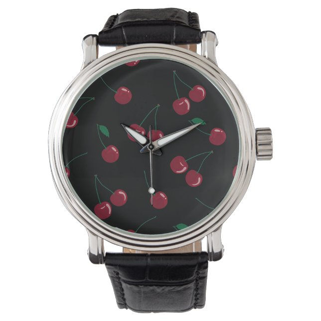 Montre Red Cherry Black EWatch (devant)