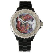 Red Dragon japonais Tattoo Design Watch