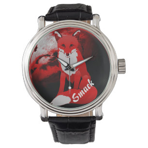 Montre Red Fox Design Personnalisé Unisex Wrist Watch
