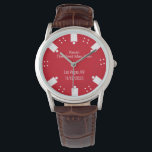 Montre Red Poker Chip Casino thème Meilleur homme cadeau<br><div class="desc">Las Vegas casino jeu thème mariage meilleur homme / toiletteur montre cadeau fait dans une puce de poker rouge et blanc à l'aspect visage cadran. Personnalisez tous les champs de texte en fonction de vos besoins mariages. Des produits correspondants sont disponibles.</div>
