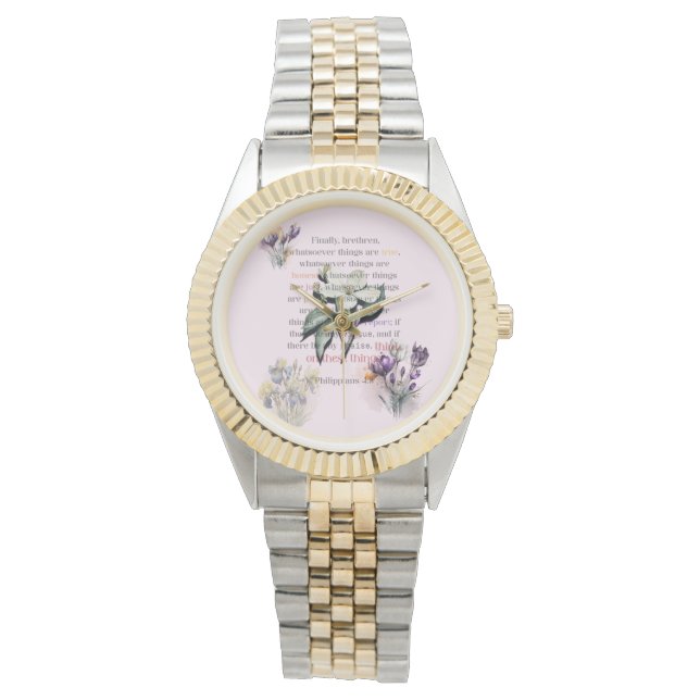 Montre Réfléchis à ces choses Écriture (devant)
