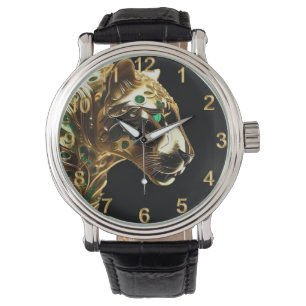 Montre Regal Grace : Le Jaguar d'or orné d'émeraudes