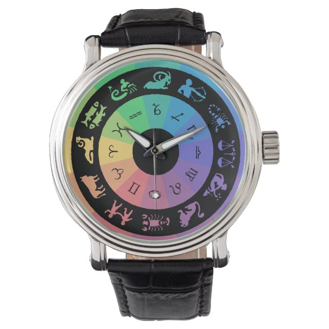 MONTRE REGARDE DU SIGNE ZODIAC MULTICOLORED (devant)