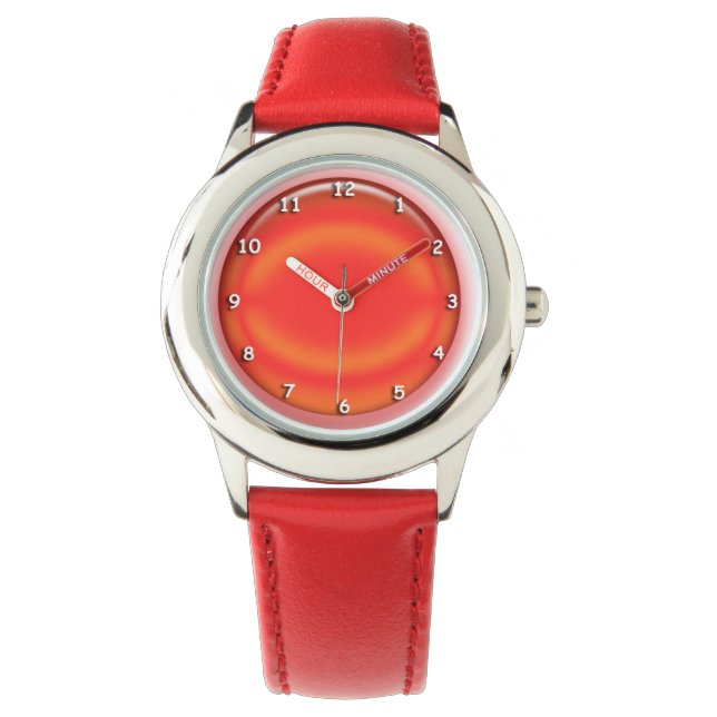 Montre Regarde - Orbe Rouge Tridimensionnel (devant)