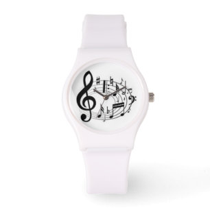 MONTRE REGARDER AVEC DES NOTES DE MUSIQUE