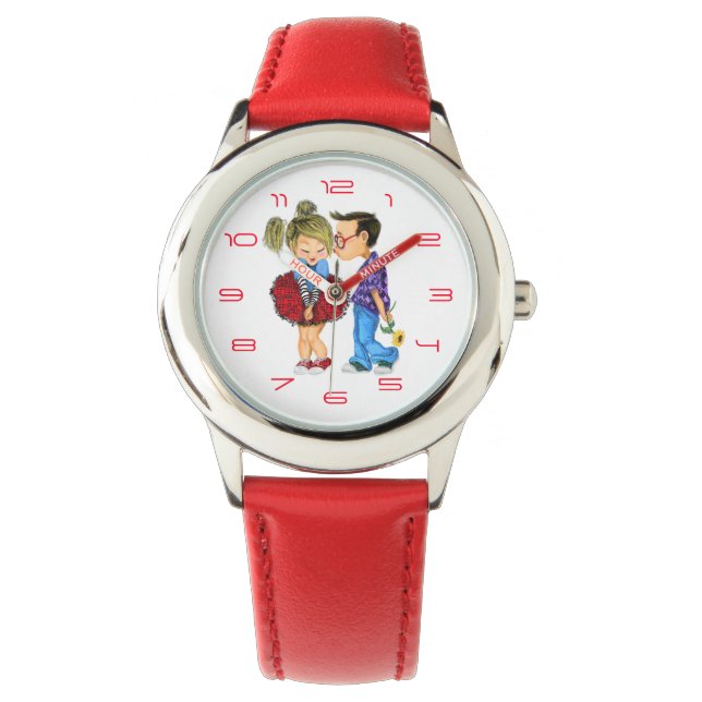 Montre Regarder avec l'amour en couple - Je t'aime (devant)