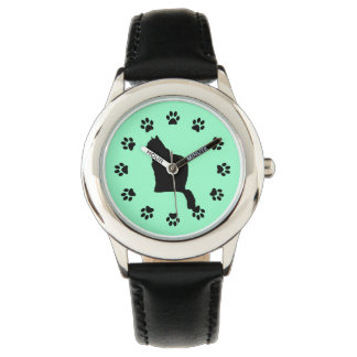 Montre Regarder - Chat et empreintes de pattes