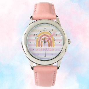 Montre Regarder enfant arc-en-ciel personnalisé - Nom per