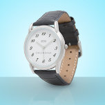 Montre Regarder la fête de la Mariage du Groomsman<br><div class="desc">Pour un Groomsman spécial qui a outrepassé ses fonctions le jour de votre mariage. Ajoutez son nom pour remplacer le texte Groomsman ou gardez-le tel quel. Une montre à bracelet classique qui résistera à l'épreuve du temps. Convient à tous les membres masculins de la fête de mariage. Meilleur Homme, Père...</div>
