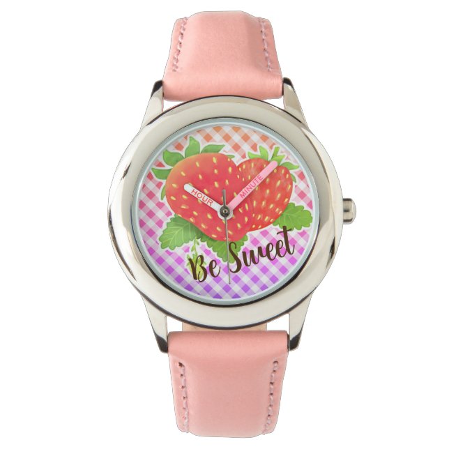 Montre Regarder la fraise douce (devant)