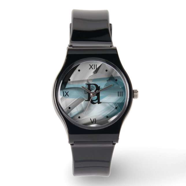 Montre Regarder la tendance Art Abstrait Océan bleu (Recto)