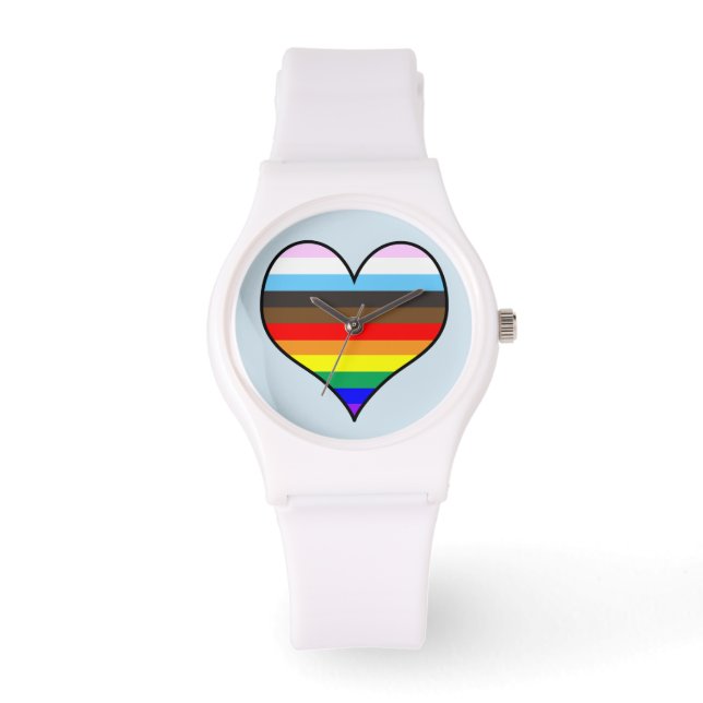 Montre Regarder le coeur arc-en-ciel (Recto)