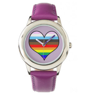 Montre Regarder le coeur arc-en-ciel