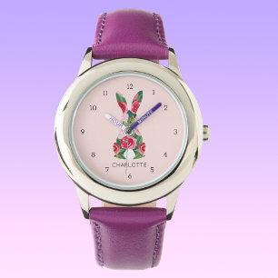 Montre Regarder les enfants lapins de Pâques personnalisé