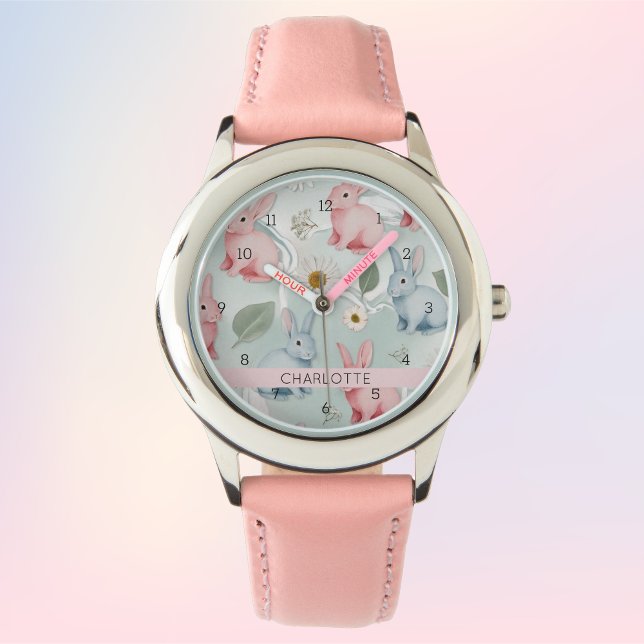 Montre Regarder les enfants lapins de Pâques personnalisé (Personalized Easter Bunny Kids' Watch)