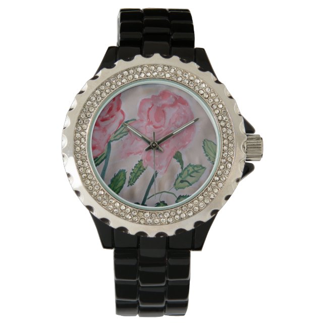 Montre Regarder les Roses d'été Abstraits (devant)