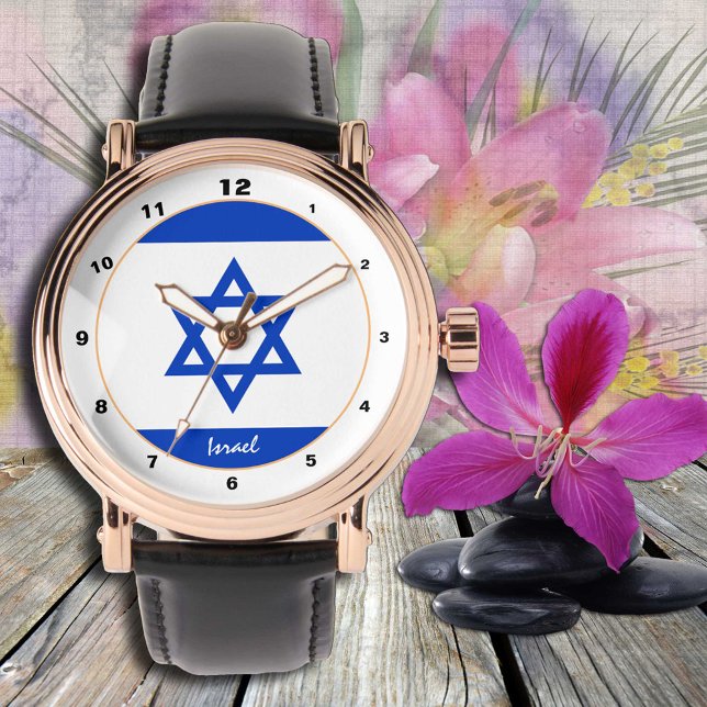 Montre Regards du drapeau israélien, patriotes, mode isra (Créateur téléchargé)