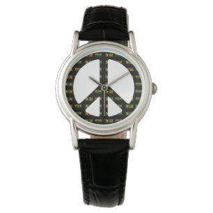 Montre Reggae One Love Peace Sign Watch
