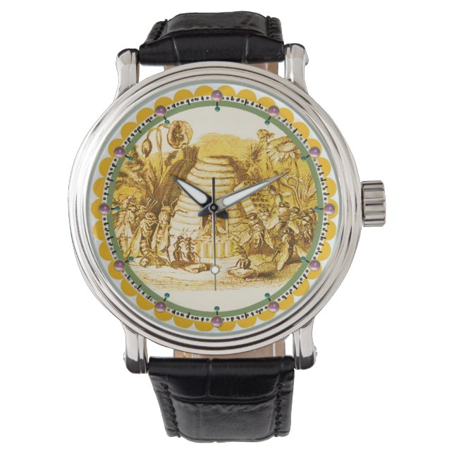 MONTRE REINE DES HONEY BEES EN SKEP / BEEKEEPER (devant)