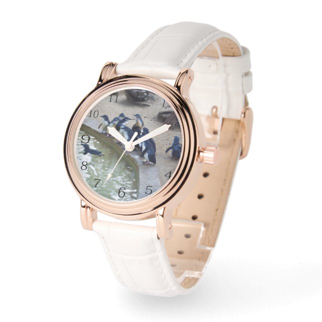 Montre Relais de pingouin : Équipe de natation de pingoui (Angle)