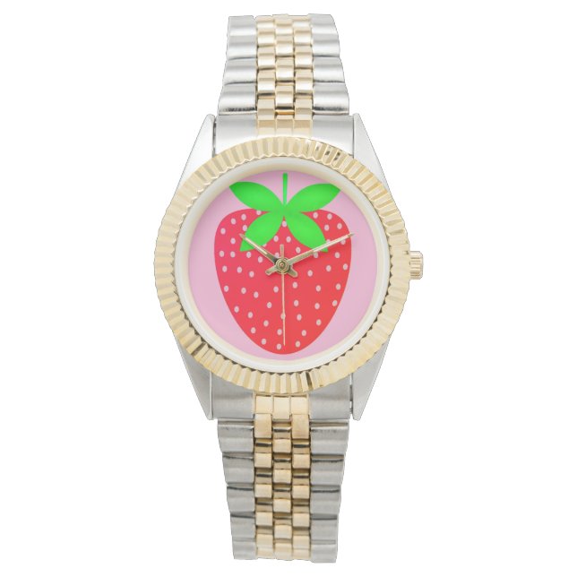 Montre relógio feminino estampa com morango (devant)