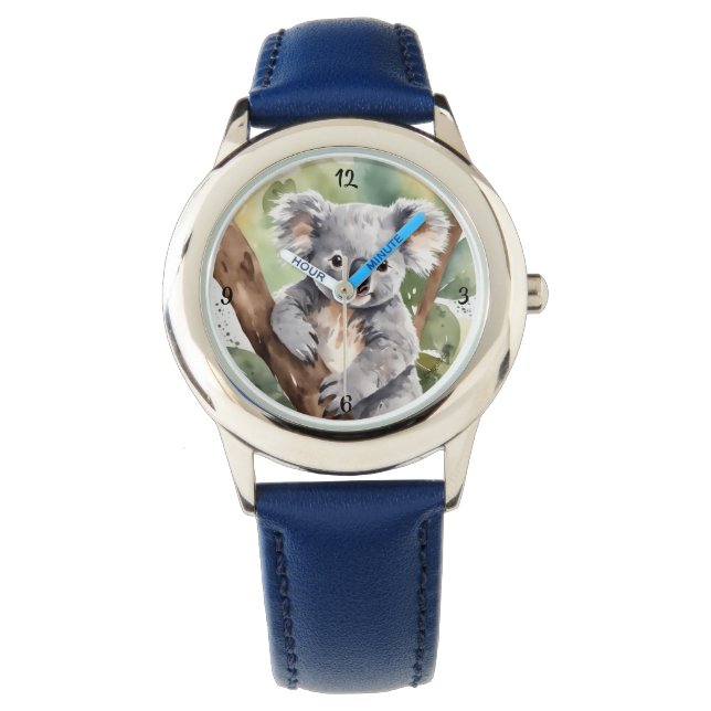 Montre Reloj Adorable con Koala Bebé en Estilo Acuarela (devant)
