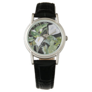 Montre Reloj con acuarela de alcatraces