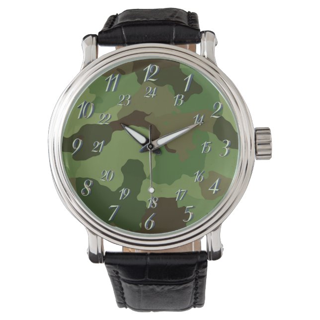 Montre Reloj De Pulsera Ejército fondo verde camuflaje (devant)