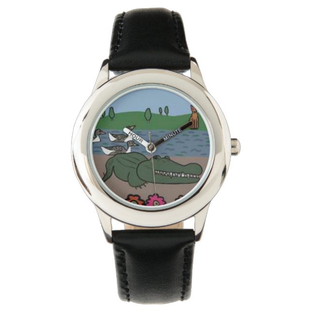 Montre Reloj de pulsera niño/a con diseño de cocodrilo (devant)