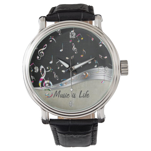 Montre Remarques musicales colorées d'un merveilleux cool (devant)