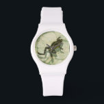 Montre Remonter le crapaud dans l'eau<br><div class="desc">Vision Studio utilise la technique giclée (en français pour "pulvériser") dans cette oeuvre d'art. Il le rend unique et les différentes nuances de vert accentuent la tranquillité sur cette image. Choisissez cette oeuvre pour votre prochain produit Zazzle.</div>