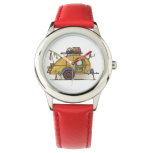 Montre Remorque vintage mignonne de voyage de campeur de