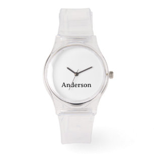 Montre Remplacer le texte Bracelet en silicone Transparen