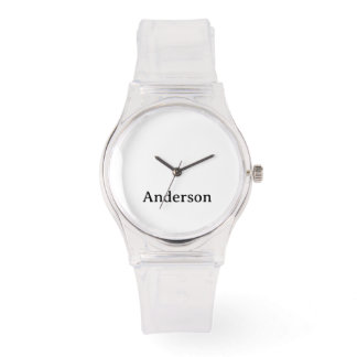 Montre Remplacer le texte Bracelet en silicone Transparen