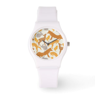 Montre Renard de la forêt lièvre poulet orange motif auto