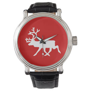Montre Rennes blanches / Silhouette caribou