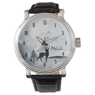 Montre Rennes dans l'Aquarelle gris sauvage Noël