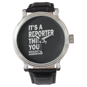 Montre Reporter Titre du travail Teft Gift Mens Femmes