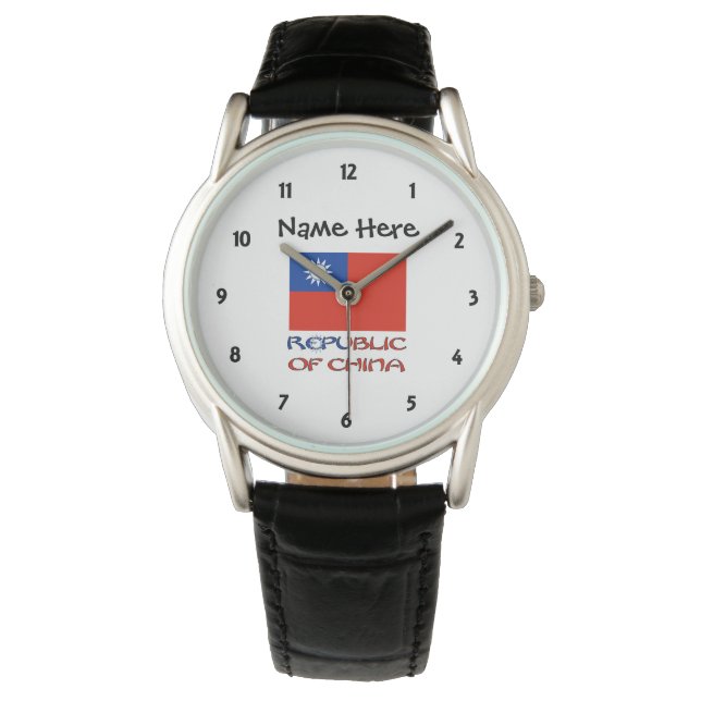 Montre Republic of China Taiwanese Flag Personalized  (devant)