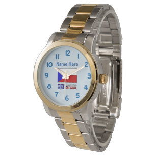 Montre République tchèque Drapeau tchèque Personnalisatio