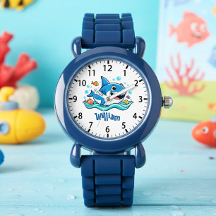 Montre Requin bleu de dessin animé mignon