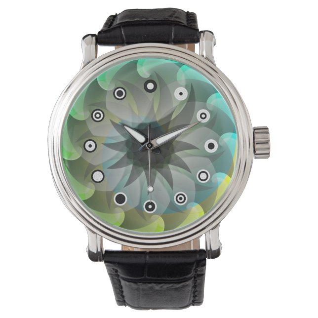 Montre Requin spiral (Visage binaire) par Kenneth Yoncich (devant)