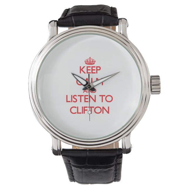 Montre Restez calme et écoutez Clifton (devant)