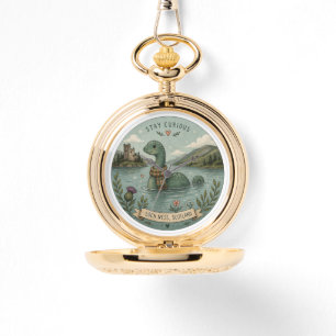 Montre Restez Curieux Cozy Cryptide Nessie Monstre du Loc