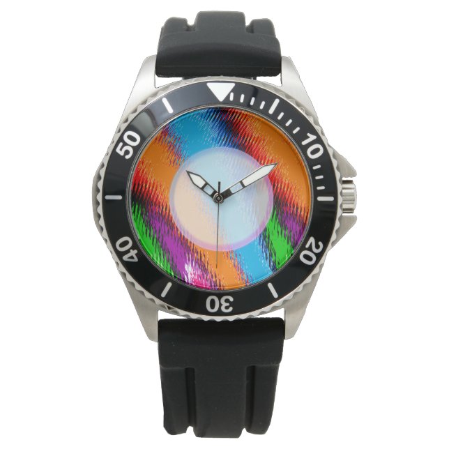 Montre Résumé Multicolore Abstrait (devant)